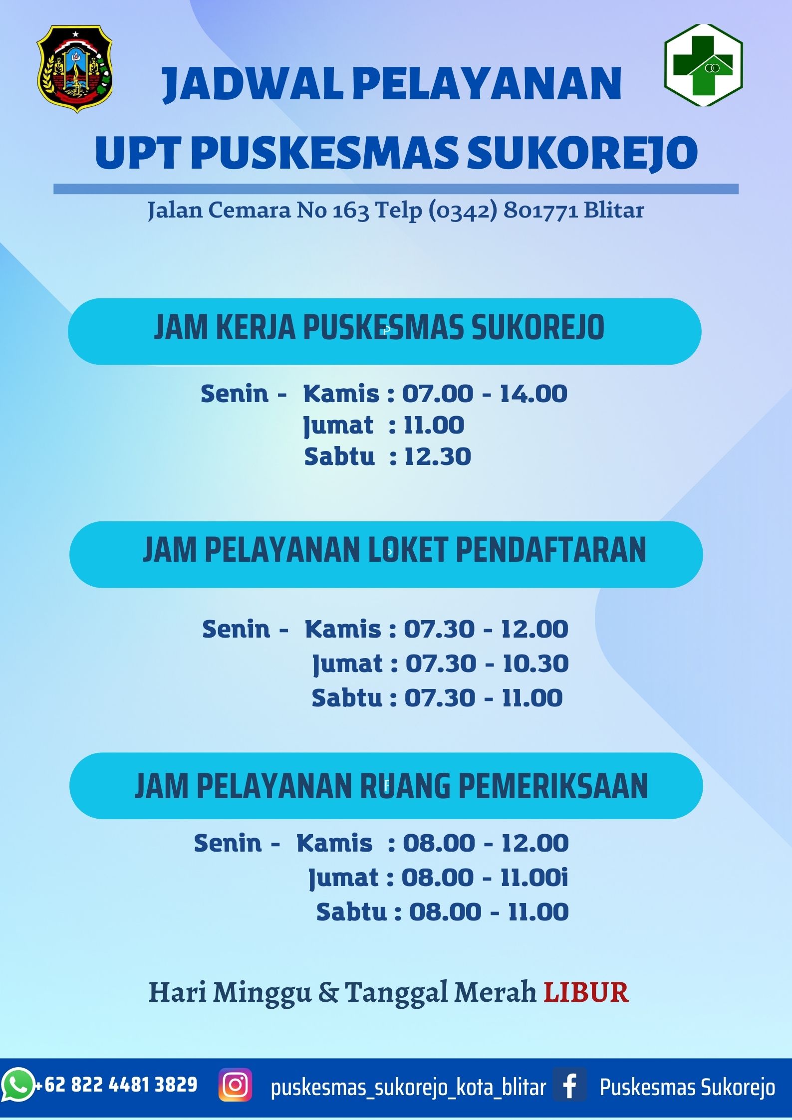 JADWAL JAM PELAYANAN